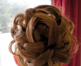 Bridal Hair High Loop Bun