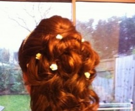 Bridal Hair Curls Half Up