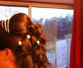 Bridal Hair Curls Half Up