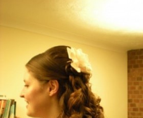 Bridal Hair Curls Half Up
