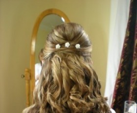 Bridesmaid Curls Half Up