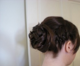 Bridesmaid Hair Up with Pleat