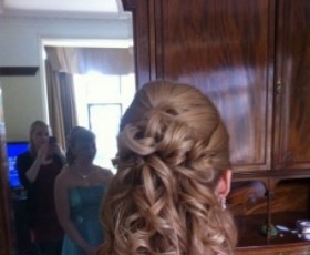 Bridal Curls Half Up