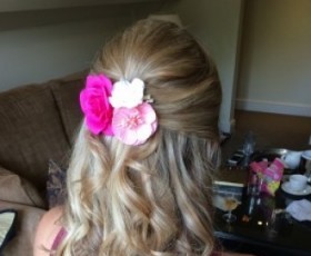 Bridal Curls Half Up